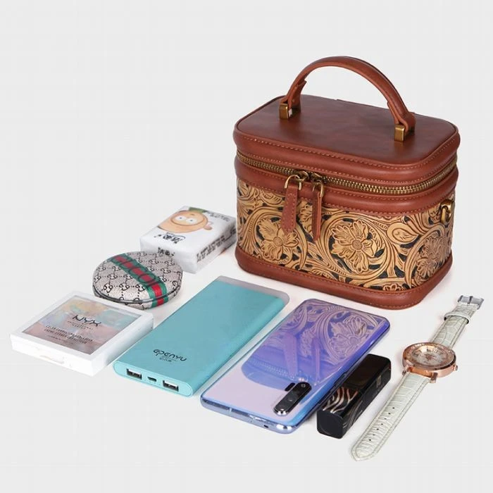 square leather bag for lady